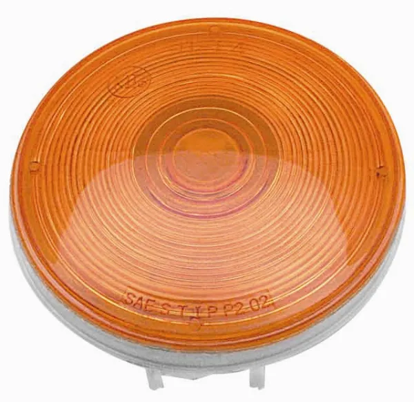 4-Inch Round Amber Incandescent Front Park & Turn Light – Grommet Mount, Standard Plug