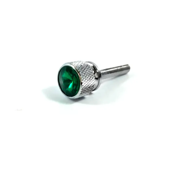 Kenworth BCU Dash Chrome Screw with Green Jewel Accent – 2000 & Newer