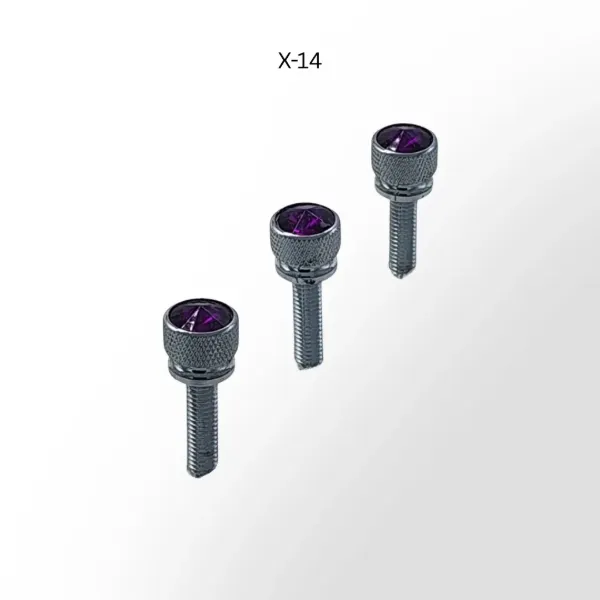 Kenworth Long Chrome Dash Screw with Purple Jewel Accent