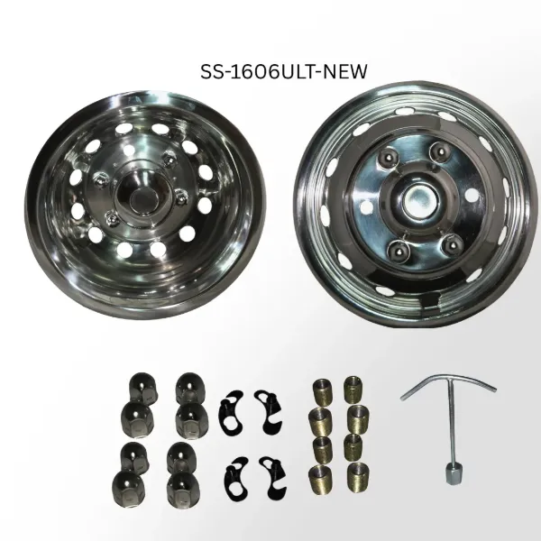 16" x 6" Ford Transit Wheel Simulator Set – 6-Lug, 180mm Bolt Circle, 12 Round Hand Holes